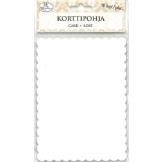 Decorative card white 10pcs