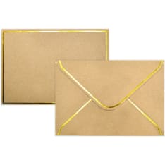 Envelope C6 Gold foil recycled brown 10pcs