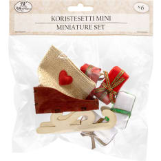 J.K. Primeco 6 pcs Sledge and gifts Miniature set