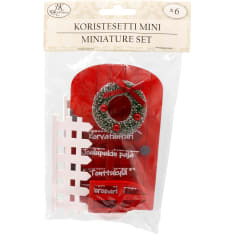 J.K. Primeco 6 pcs Ovi, aidat ja kyltti Miniature set