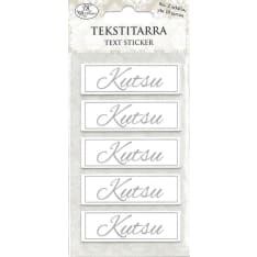 Text sticker Kutsu silver 2 sheets