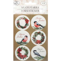 J.K. Primeco 3 sheets Joululinnut Form sticker
