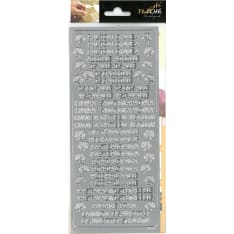 Peel-off sticker tekstilajitelma silver