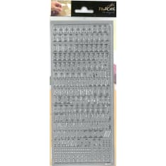 Peel-off sticker letters silver