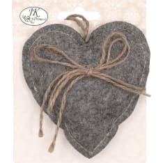 J.K. Primeco Heart grey Felt decoration