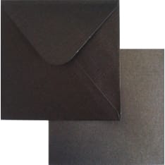 Folded pearlescent card + envelope square champagne 5+5