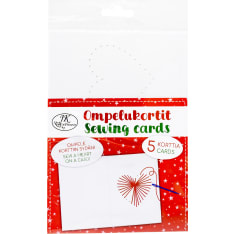 J.K. Primeco 5kpl Sydän 2-os. ompelukortti