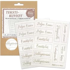 Eco text die cut Onnittelut 2pcs