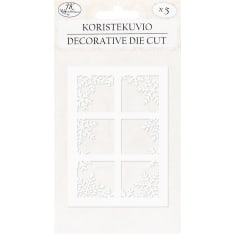 J.K. Primeco 5 pcs Window snowflake white Decorative die cut