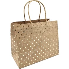 J.K. Primeco Sydän kultafolio uusioruskea lahjakassi