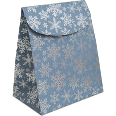 J.K. Primeco S Snowflake silver blue Gift bag with velcro closure