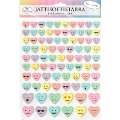 J.K. Primeco Smiley Faces Heart Giant Soft Sticker Sheet