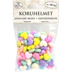 J.K. Primeco 100pcs Heart pastel Jewelry beads