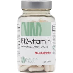 Natura Media B12-vit. 1000 µg 100 kaps (MecobalActive) ravintolisä