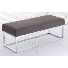 Chic Home fabric upholstery dark gray bench