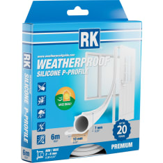 RK 7mm white 6m P-profile silicone seal