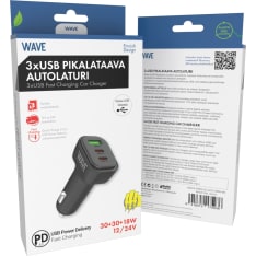 Wave 60W fast charging car charger