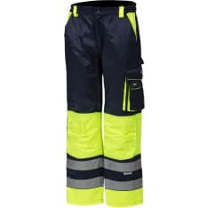Priha 4025 Lk.1 kelta/sininen huomio vyötäröhousut