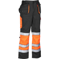 Priha 4042 Lk.1 orange/black attention trousers with hanging pockets