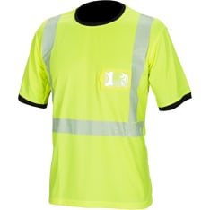 Priha 4080P broken print yellow attention t-shirt