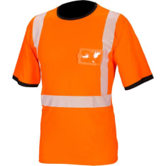 Priha 4081P broken print orange attention t-shirt