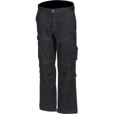 Priha 4074 black cotton thigh pocket trousers