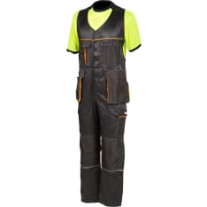 Priha 4097 black overall with hanging pockets