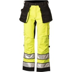 Priha Stretch Hi-Vis keltainen joustavat riipputaskuhousut