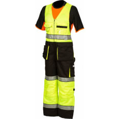 Priha 4131 Lk.1 yellow attention hanging pocket overalls