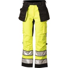Priha Stretch Hi-Vis keltainen joustavat riipputaskuhousut