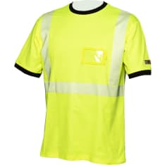 Priha Hi-Vis keltainen katkoprintti puuvilla t-paita
