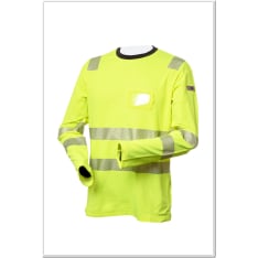 Priha Hi-Vis yellow spot print attention shirt