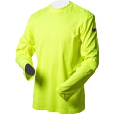 Priha 4376 technical cotton long sleeve yellow work shirt
