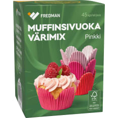Fredman 45 kpl värimix pinkki muffinssivuoka