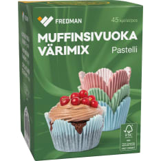 Fredman 45 kpl värimix pastelli muffinssivuoka