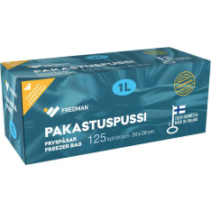 Fredman 1 l 125 kpl pakastuspussi