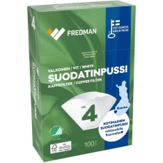 Fredman No. 4 valkoinen suodatinpussi 100 kpl