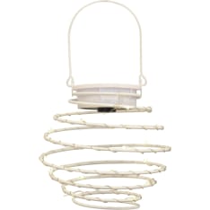 Lumo Solar white metal wire lantern with solar cell