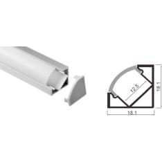 Led Energie 1m kulma ledvalonauhan asennusprofiili