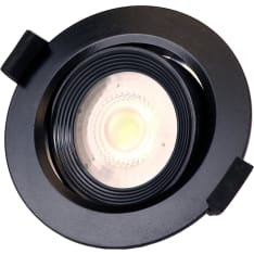 Led Energie 500lm 3000K pyöreä musta 90mm himmennettävä alasvalo