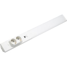 Työpistevalaisin USB-porteilla 60cm 18W 1750lm 4000K valkoinen