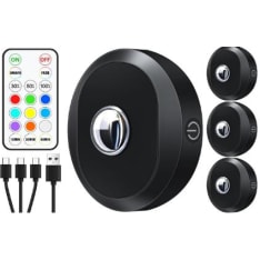 Berg black RGB 3-piece rechargeable LED spotlight