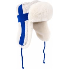 Retki Suomen lippu karvahattu