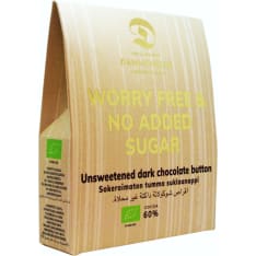 Dammenberg organic, Unsweetened dark chocolate buttons 90g