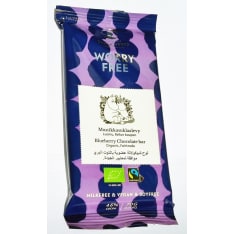 Dammenberg Moomin organic, fair trade vegan, soy-free blueberry chocolate bar 70g