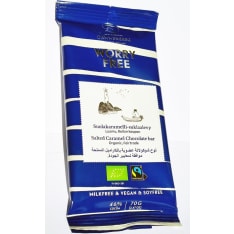 Dammenberg Moomin organic, fair trade vegan, soy-free salted caramel chocolate bar 70g