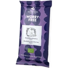 Dammenberg Moomin organic  vegan, soy-free blueberry chocolate bar 70g