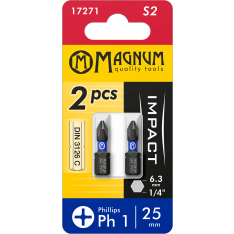 Magnum Impact Torx/Phillips/PZ 25mm 2kpl ruuvauskärki