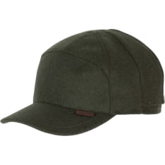 Salon flip cap Hunter Villa green and attention color orange