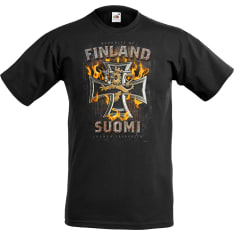 Mikebo Maltese Cross And Flames T-Shirt
